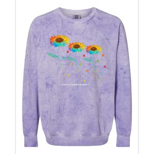 Its Ok To Be Different Autism Awareness Acceptance Colorblast Crewneck Sweatshirt