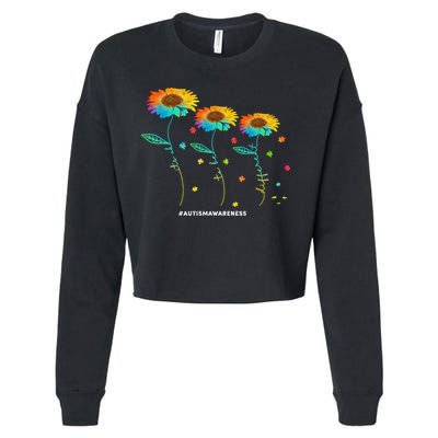 Its Ok To Be Different Autism Awareness Acceptance Cropped Pullover Crew