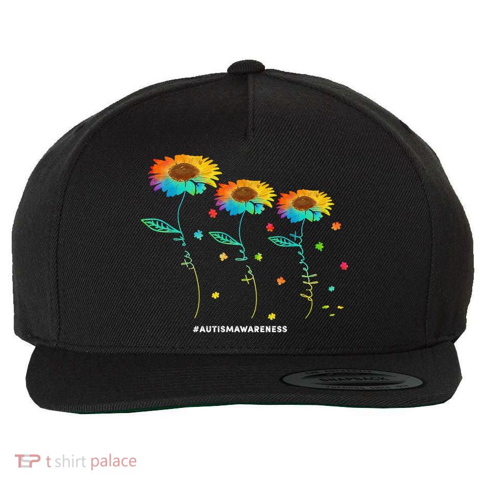 Its Ok To Be Different Autism Awareness Acceptance Wool Snapback Cap