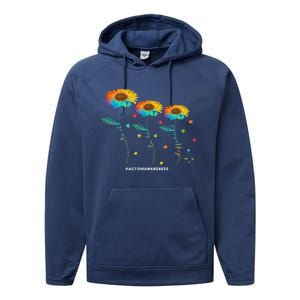 Its Ok To Be Different Autism Awareness Acceptance Performance Fleece Hoodie