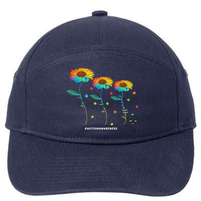 Its Ok To Be Different Autism Awareness Acceptance 7-Panel Snapback Hat