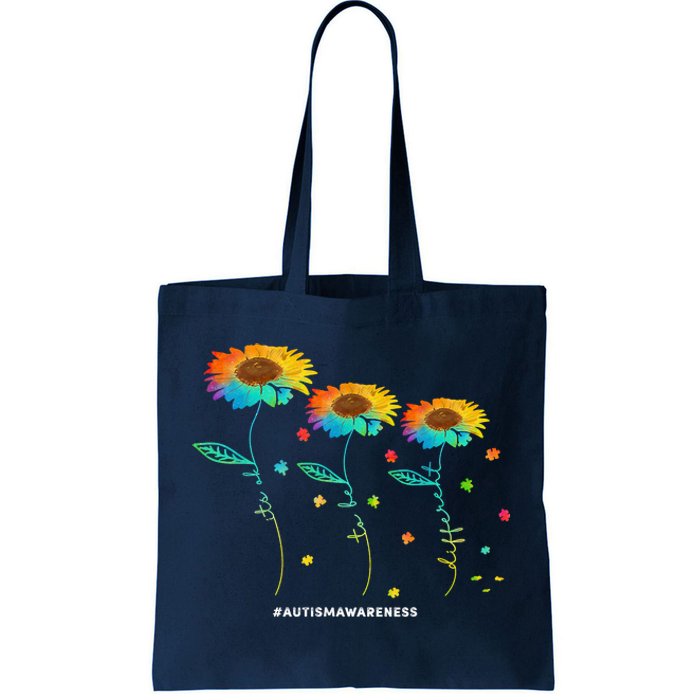 Its Ok To Be Different Autism Awareness Acceptance Tote Bag