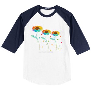 Its Ok To Be Different Autism Awareness Acceptance Baseball Sleeve Shirt