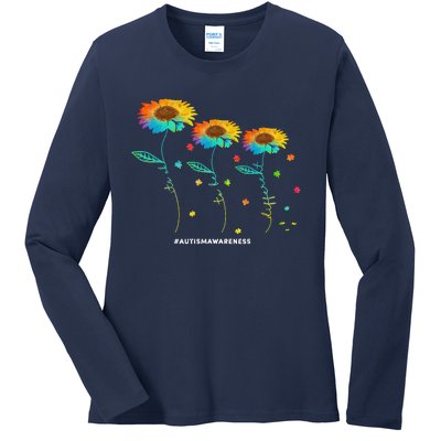 Its Ok To Be Different Autism Awareness Acceptance Ladies Long Sleeve Shirt