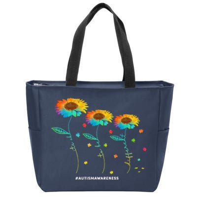 Its Ok To Be Different Autism Awareness Acceptance Zip Tote Bag