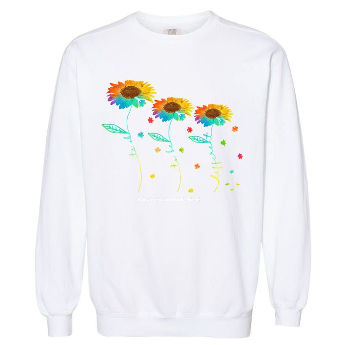 Its Ok To Be Different Autism Awareness Acceptance Garment-Dyed Sweatshirt