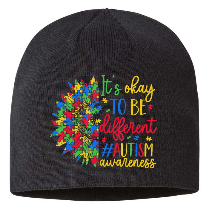 It'S Okay To Be Different Autism Awareness Support Sustainable Beanie