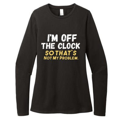 Im Off The Clock Womens CVC Long Sleeve Shirt