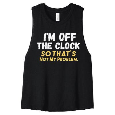 Im Off The Clock Women's Racerback Cropped Tank