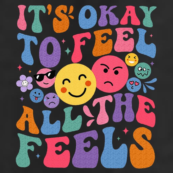 It's Ok To Feel All The Feels Emotions Mental Health Cool Comfort Performance Bucket Hat