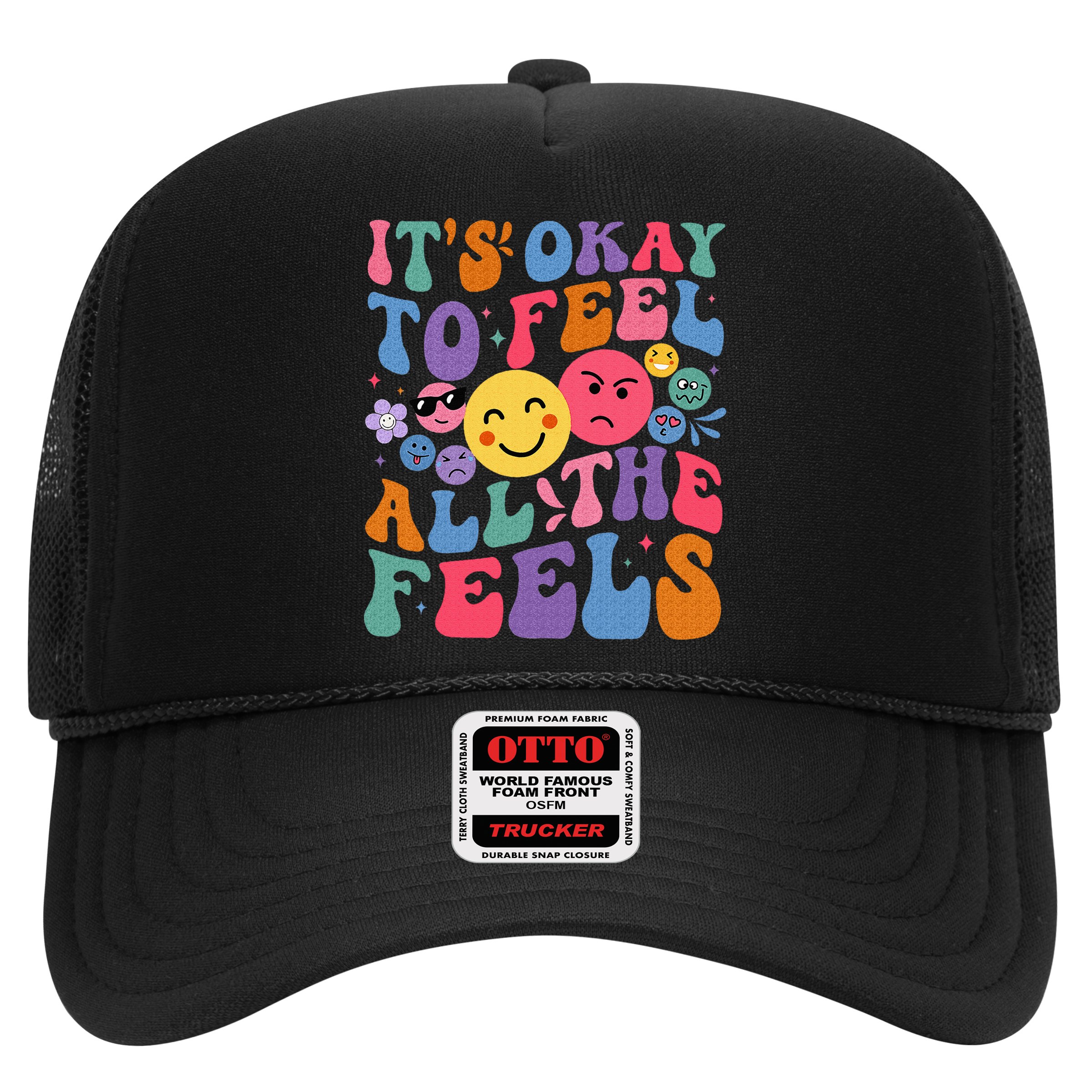 It's Ok To Feel All The Feels Emotions Mental Health Hat