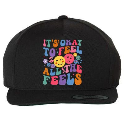 It's Ok To Feel All The Feels Emotions Mental Health Wool Snapback Cap