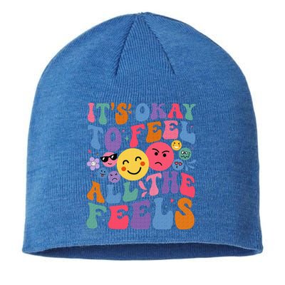 It's Ok To Feel All The Feels Emotions Mental Health Sustainable Beanie