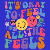It's Ok To Feel All The Feels Emotions Mental Health 16 in Basic Backpack