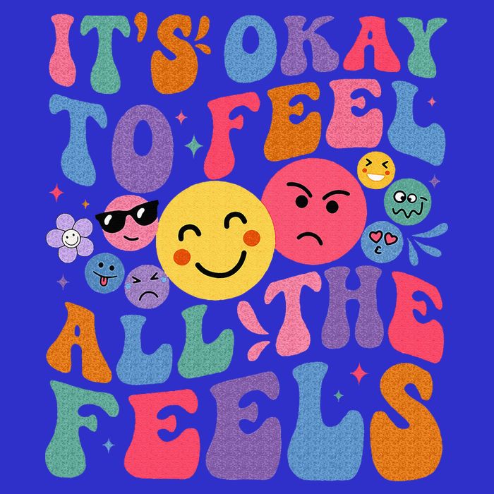 It's Ok To Feel All The Feels Emotions Mental Health 16 in Basic Backpack