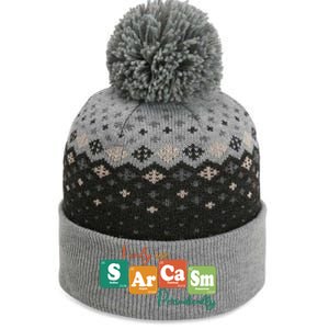 I Only Use Sarcasm Periodically Funny Sarcastic Periodic Table Of The Elements The Baniff Cuffed Pom Beanie