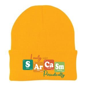 I Only Use Sarcasm Periodically Funny Sarcastic Periodic Table Of The Elements Knit Cap Winter Beanie