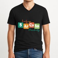 I Only Use Sarcasm Periodically Funny Sarcastic Periodic Table Of The Elements V-Neck T-Shirt