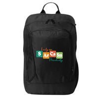I Only Use Sarcasm Periodically Funny Sarcastic Periodic Table Of The Elements City Backpack