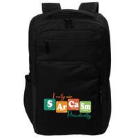 I Only Use Sarcasm Periodically Funny Sarcastic Periodic Table Of The Elements Impact Tech Backpack