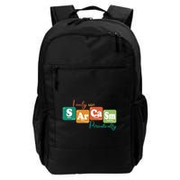 I Only Use Sarcasm Periodically Funny Sarcastic Periodic Table Of The Elements Backpack