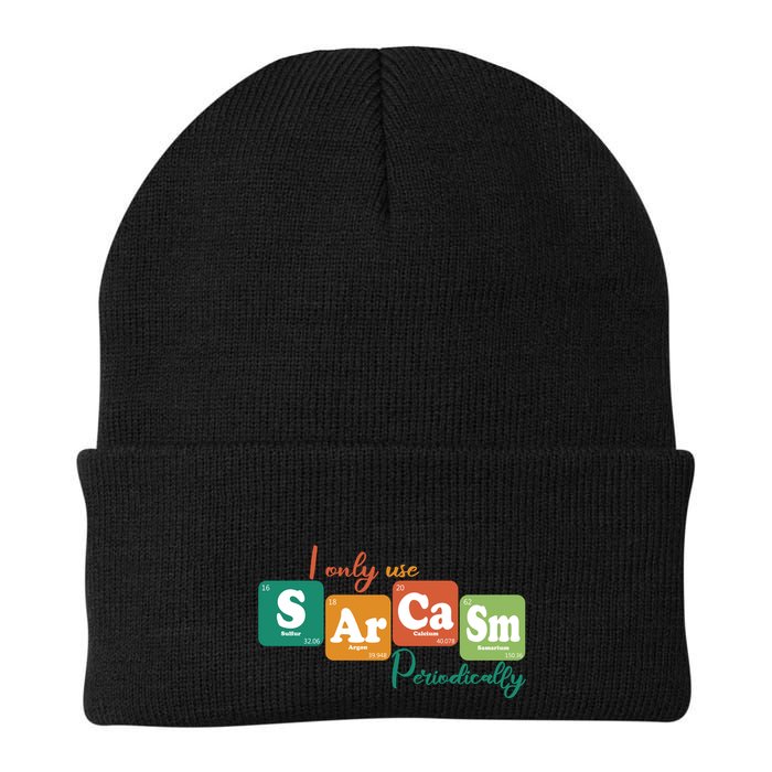 I Only Use Sarcasm Periodically Funny Sarcastic Periodic Table Of The Elements Beanie