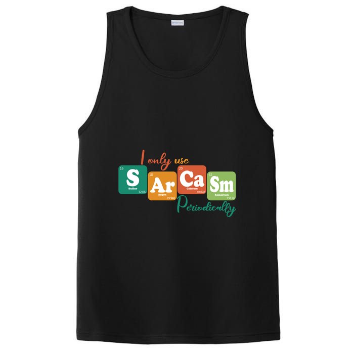 I Only Use Sarcasm Periodically Funny Sarcastic Periodic Table Of The Elements PosiCharge Competitor Tank