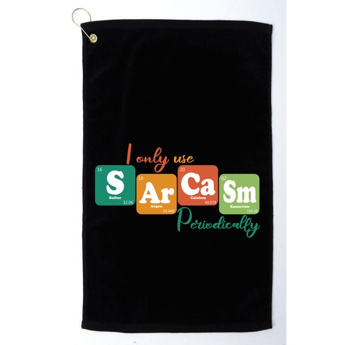 I Only Use Sarcasm Periodically Funny Sarcastic Periodic Table Of The Elements Golf Towel