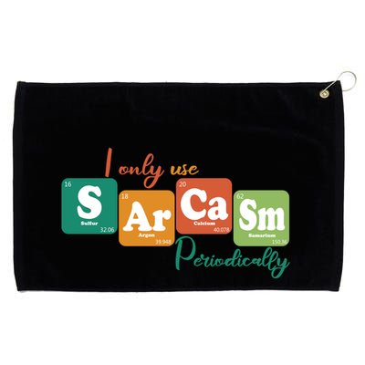 I Only Use Sarcasm Periodically Funny Sarcastic Periodic Table Of The Elements Grommeted Golf Towel