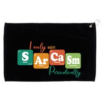 I Only Use Sarcasm Periodically Funny Sarcastic Periodic Table Of The Elements Grommeted Golf Towel