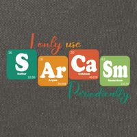 I Only Use Sarcasm Periodically Funny Sarcastic Periodic Table Of The Elements Cotton Canvas Backpack