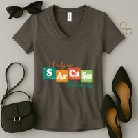 I Only Use Sarcasm Periodically Funny Sarcastic Periodic Table Of The Elements Women's V-Neck T-Shirt