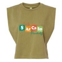I Only Use Sarcasm Periodically Funny Sarcastic Periodic Table Of The Elements Garment-Dyed Women's Muscle Tee