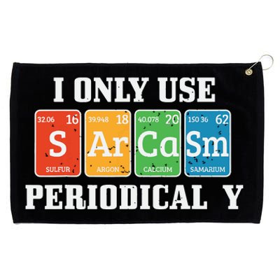 I Only Use Sarcasm Periodically Funny Nerd Chemist Gift Grommeted Golf Towel