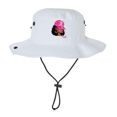 In October We Wear P.I.N.K Black Woman Breast Cancer Awareness Legacy Cool Fit Booney Bucket Hat