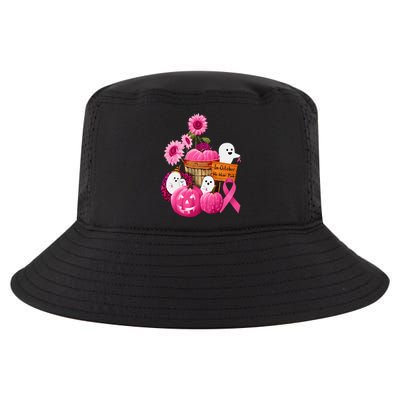 In October We Wear Pink Ghosts & Pumpkins For Breast Cancer Cool Comfort Performance Bucket Hat