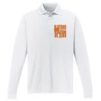 In October We Wear Orange Be Kind End Bullying Performance Long Sleeve Polo