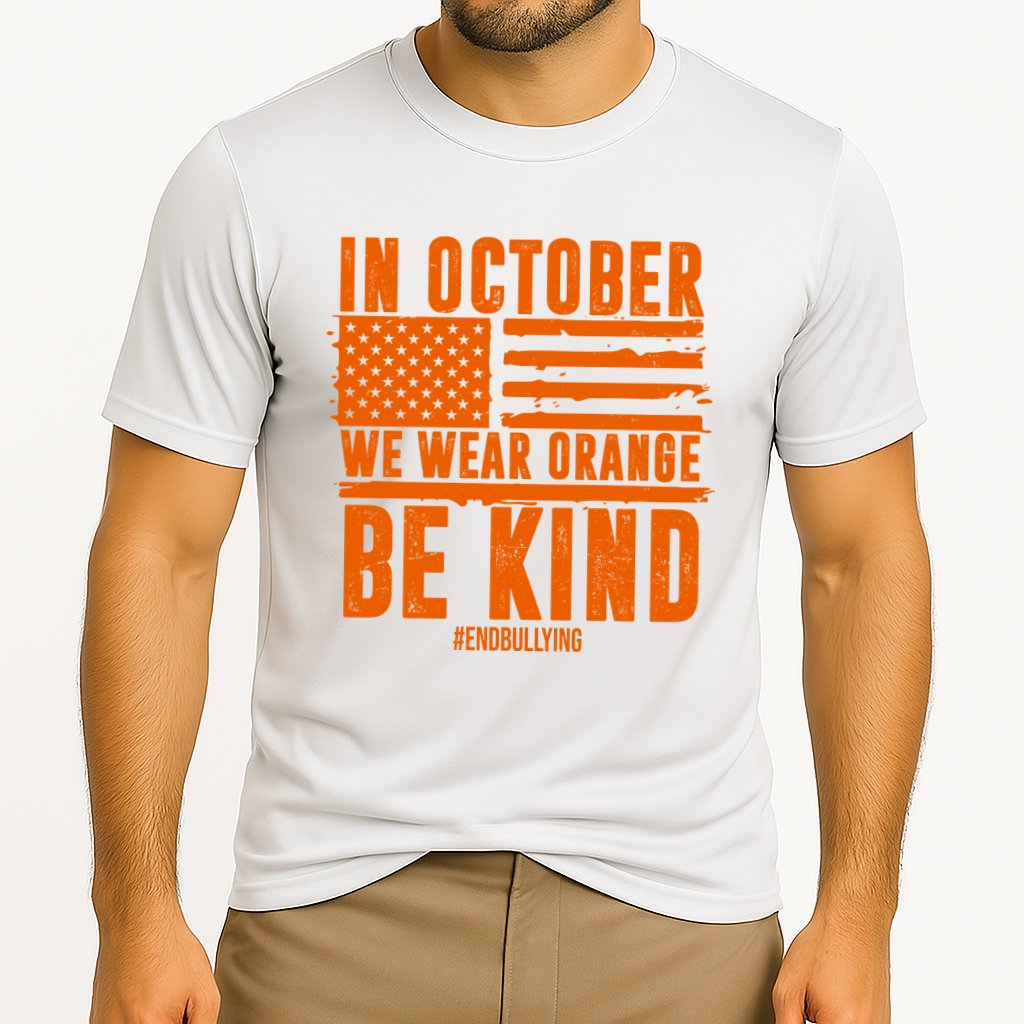 In October We Wear Orange Be Kind End Bullying Cooling Performance Crew T-Shirt