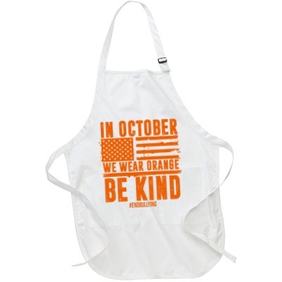 In October We Wear Orange Be Kind End Bullying Apron