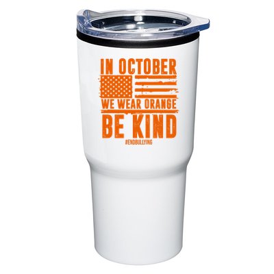 In October We Wear Orange Be Kind End Bullying Tumbler