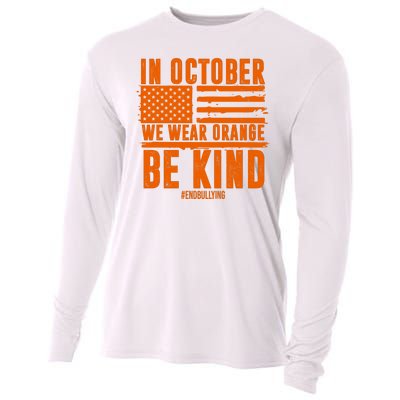 In October We Wear Orange Be Kind End Bullying Cooling Performance Long Sleeve Crew