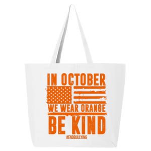 In October We Wear Orange Be Kind End Bullying 25L Jumbo Tote