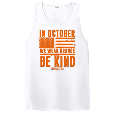 In October We Wear Orange Be Kind End Bullying PosiCharge Competitor Tank