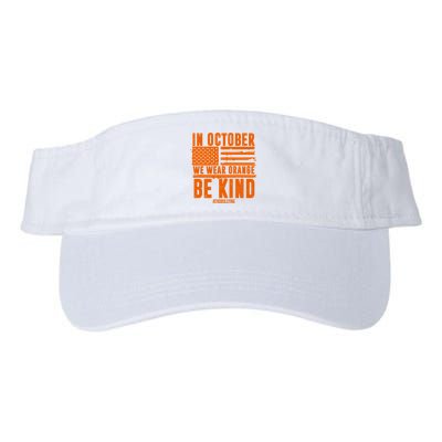 In October We Wear Orange Be Kind End Bullying Visor