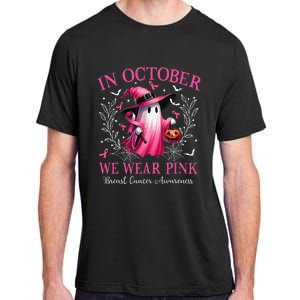 In October We Wear Ghost Witch Breast Cancer Awareness Adult ChromaSoft Performance T-Shirt