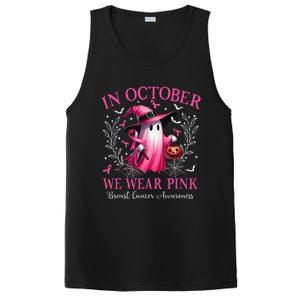 In October We Wear Ghost Witch Breast Cancer Awareness PosiCharge Competitor Tank