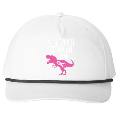 In October We Wear Pink Breast Cancer Awareness Snapback Five-Panel Rope Hat