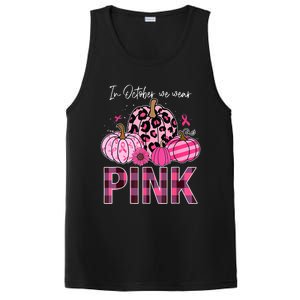 In October We Wear Pink Pumpkin Breast Cancer Awareness PosiCharge Competitor Tank