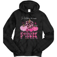 In October We Wear Pink Pumpkin Breast Cancer Awareness Tie Dye Hoodie