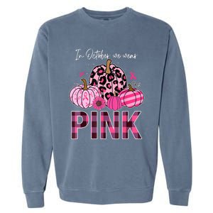 In October We Wear Pink Pumpkin Breast Cancer Awareness Garment-Dyed Sweatshirt